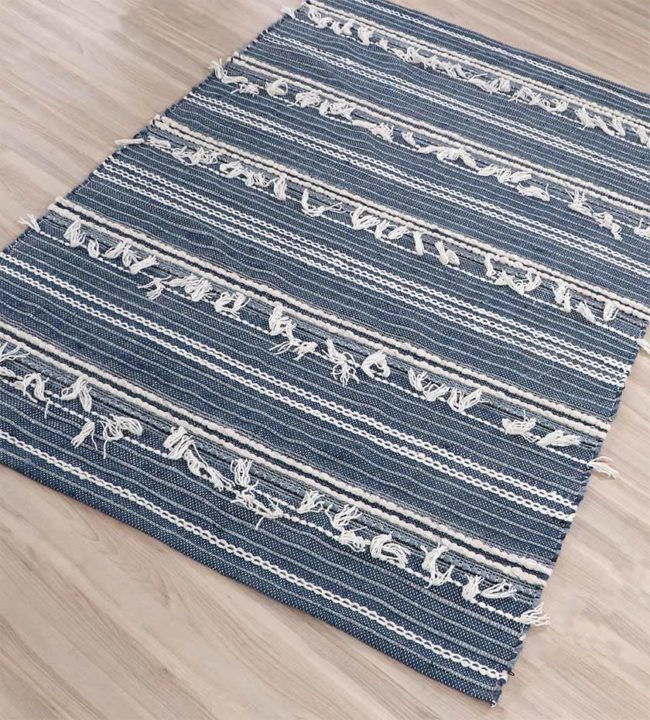 Noir Denim Omen Handwoven Wool Rug - Image 6