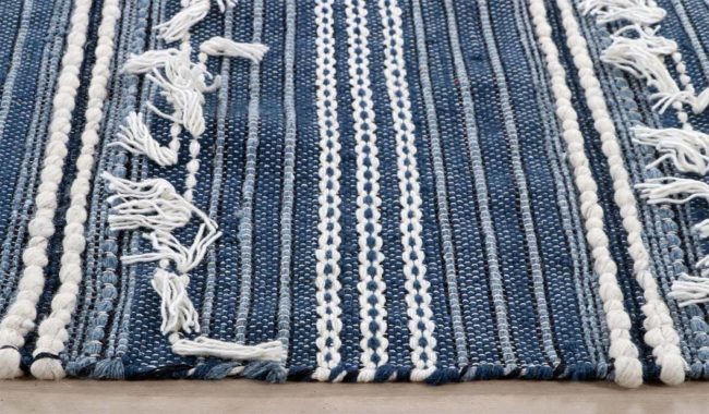 Noir Denim Omen Handwoven Wool Rug - Image 3